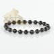 Faceted round beads amber bracelet